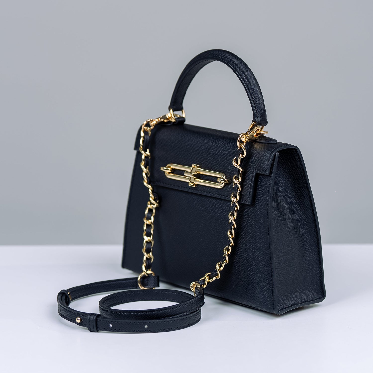GLOWZAA™ Women Leather Hand Bag ( Black ) (limited)